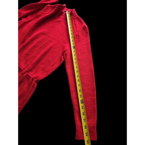 Vintage St. John Saks Fifth Ave 1980s Santana Knit Red Dress Pockets USA Size 12 - Picture 8 of 14